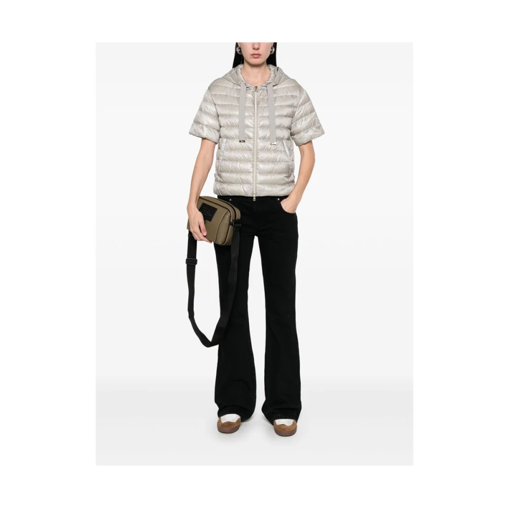 Herno Taupe Grijs Capuchon Rits Jas Gray Dames