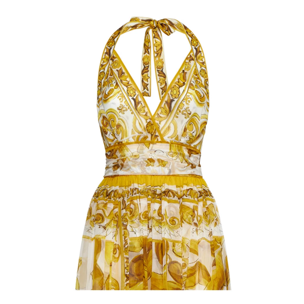 Dolce & Gabbana Elegante Zwarte Jurk Multicolor Dames