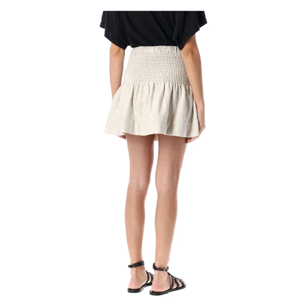 Isabel Marant Étoile Verhoogde Ecru Mini Rok Beige Dames