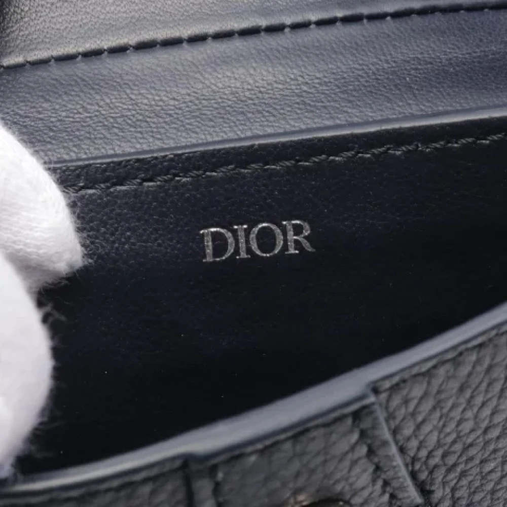 Dior Vintage Pre-owned Leather dior-bags Blue Dames