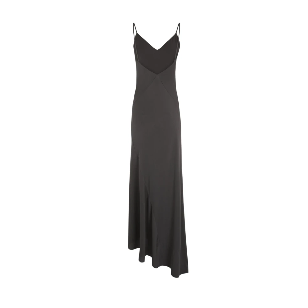 Cortana Luxe Zijde Stretch Grafiet Jurk Black Dames