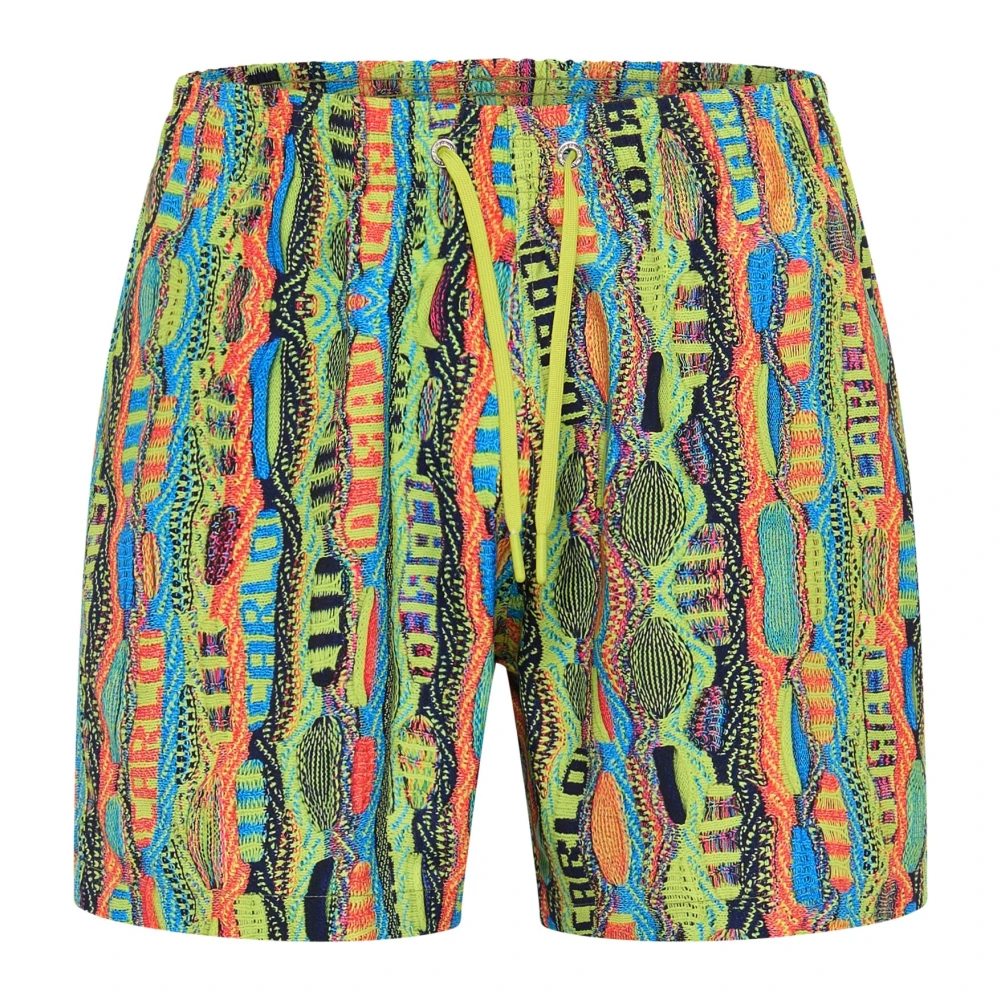 Carlo Colucci Men's Knitted Pattern Swim Shorts