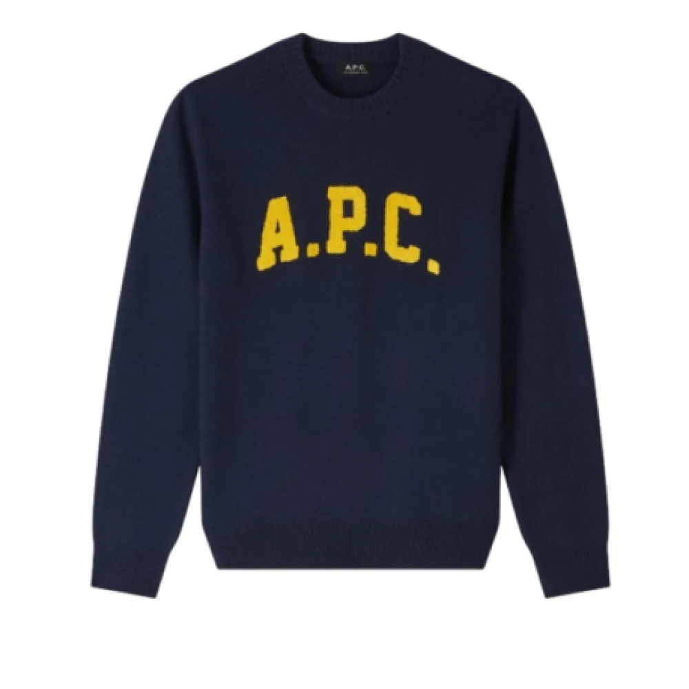 A.p.c. Blauwe Trui Zacht Warm Dik Materiaal Blue Heren