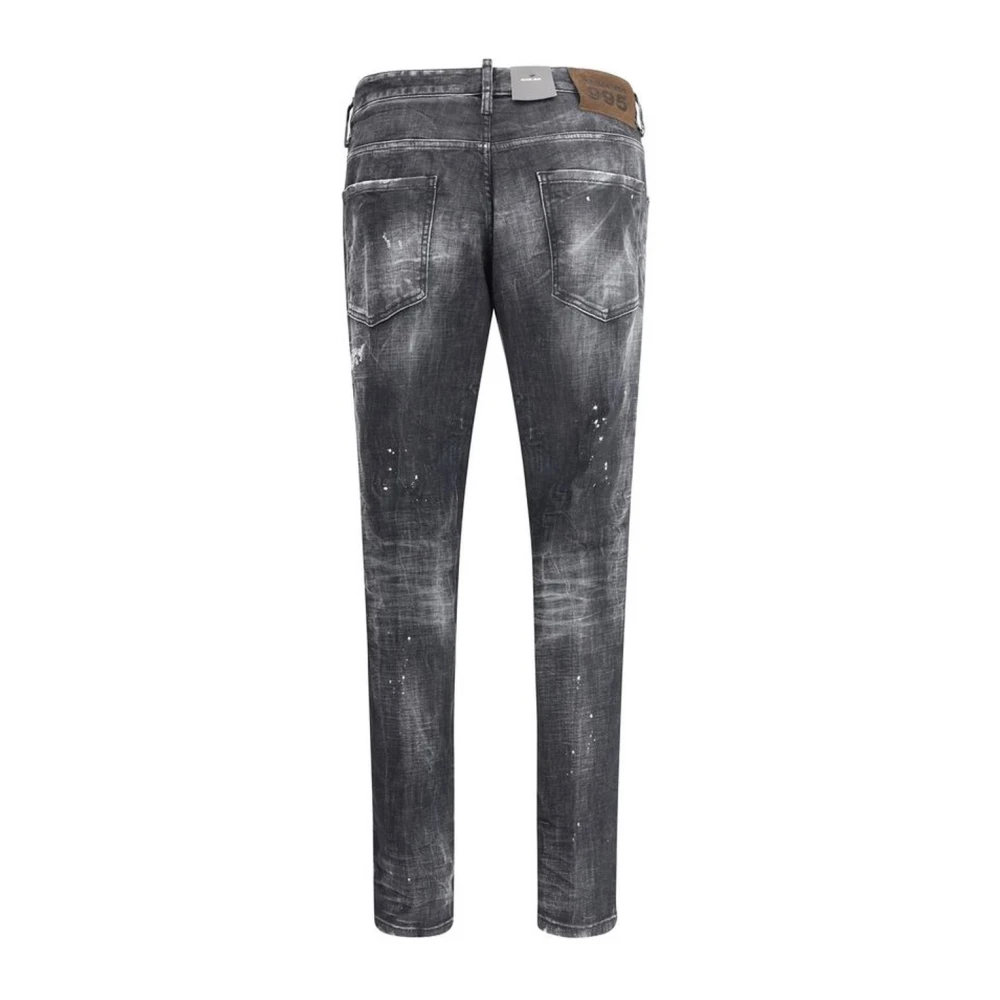 Dsquared2 Vintage Skater Jeans met versleten effect Black Heren