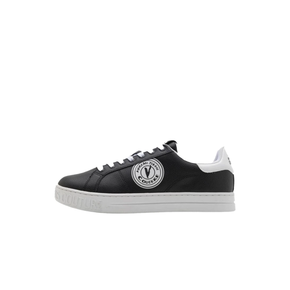 Versace Jeans Couture Casual Leren Sneakers Heren Schoenen Zwart