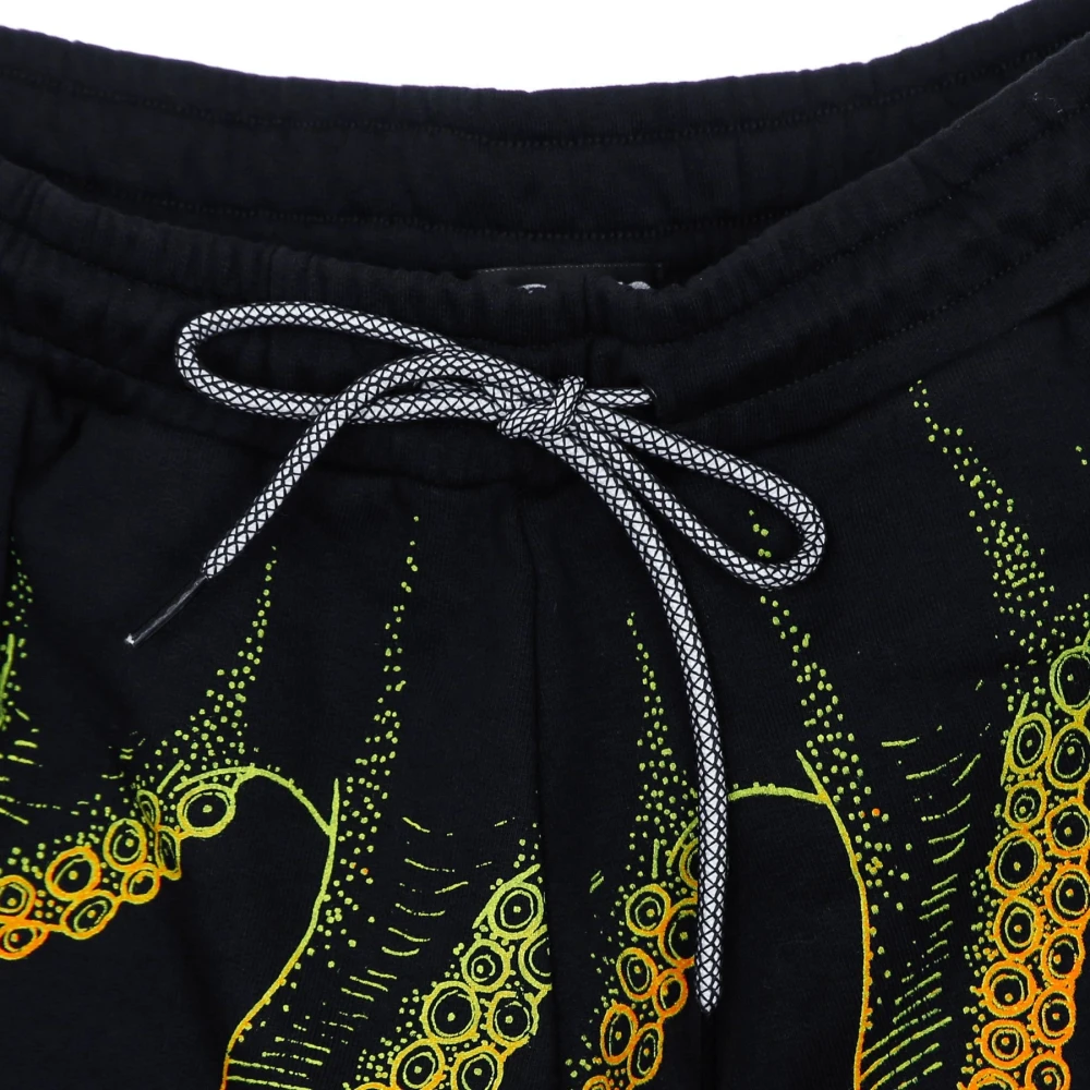 Octopus Gradient Sweatshorts Zwart Lichtgewicht Tracksuit Shorts Black Heren