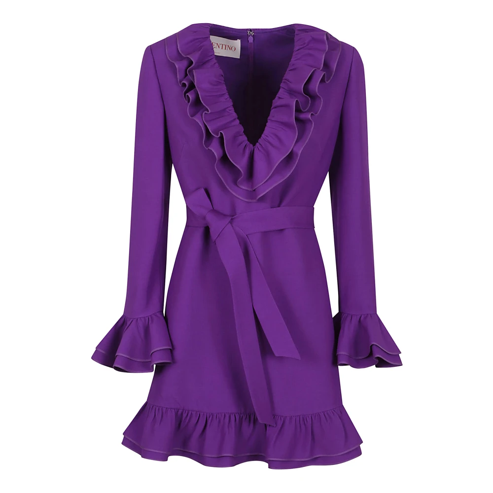 Valentino Garavani Paarse Orchidee Solide Jurk Purple Dames