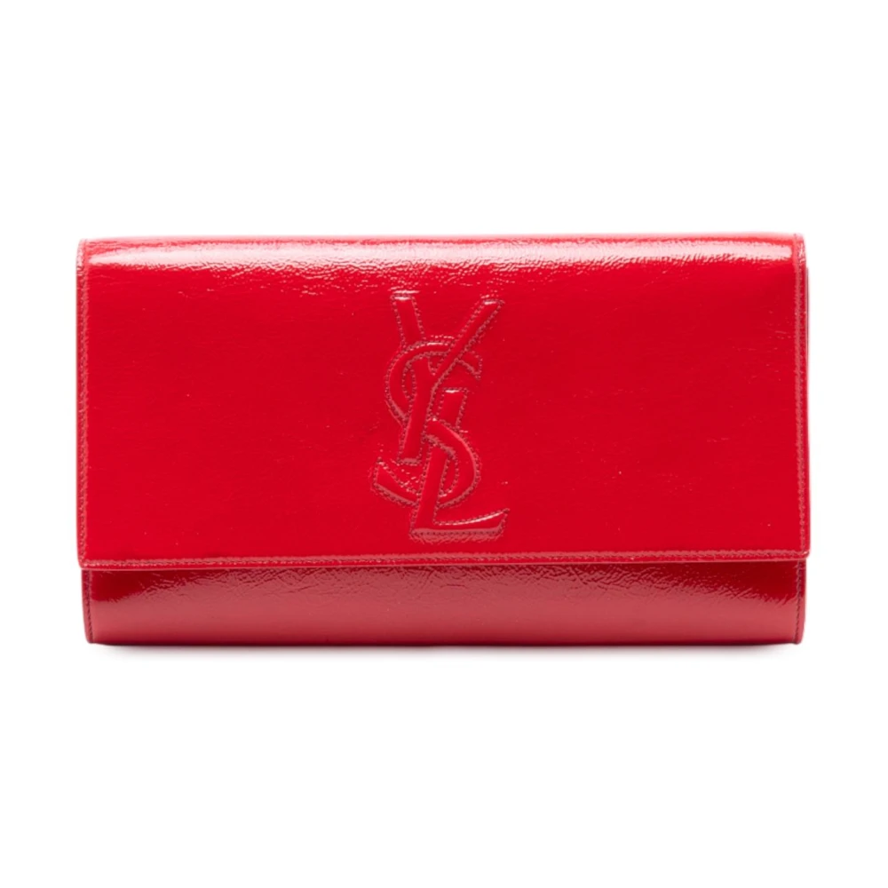Saint Laurent Vintage Women's Red Vintage Wallets, One Size, Pre-Owned Flap Closure Wallet