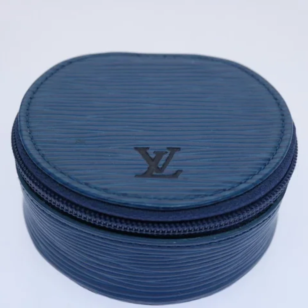 Louis Vuitton Vintage Pre-owned Leather pouches Blue Dames