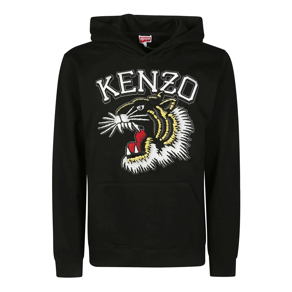 Kenzo Slim Varsity Tiger Hoodie Black Heren