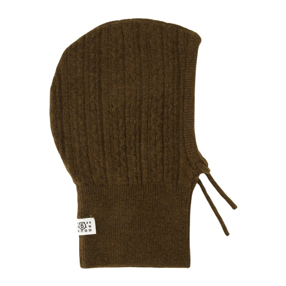 Mm6 Maison Margiela Women's Brown Wool Blend Hood