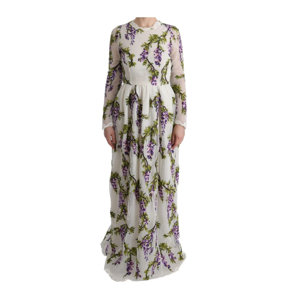 Dolce & Gabbana Long Sleeve A-Line Maxi Dress - Female - Gowns - Multicolor - S - Dresses - Image 3