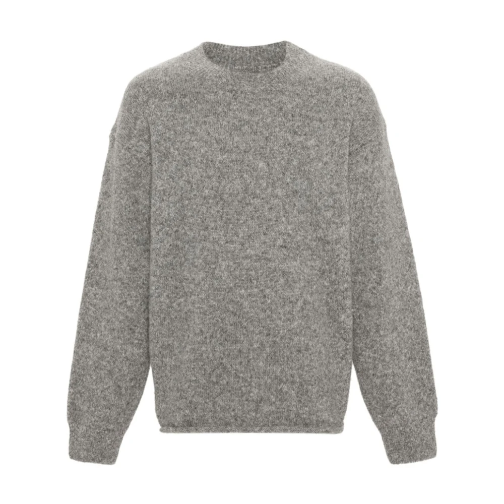 Jacquemus Chunky Knit Grijze Trui Gray Heren