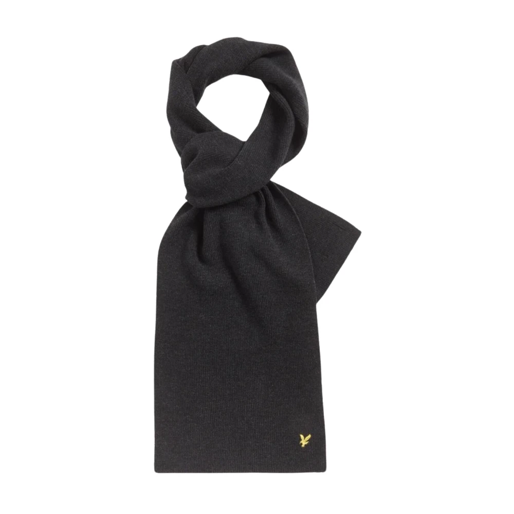 Lyle & Scott Men's Black Luxurious Wool Blend Scarf - Winter Scarves - One Size- Accessories