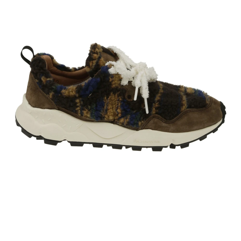 Flower Mountain Brun Teddy Fur Sneaker Multicolor, Dam