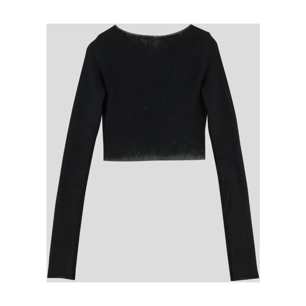 Diesel Logo Cardigan Sweater voor Vrouwen Gray Dames