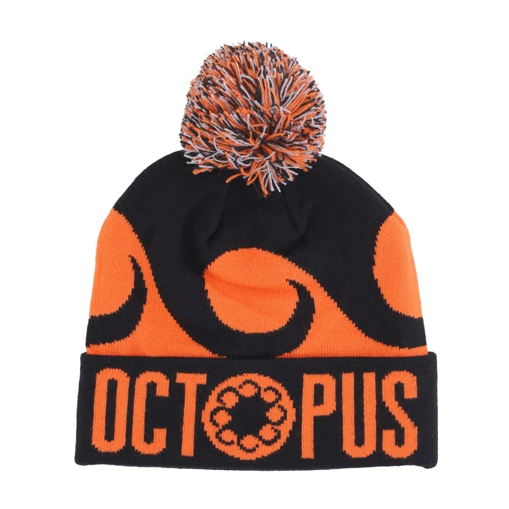 Octopus Logo Beanie met Pom Orange Heren