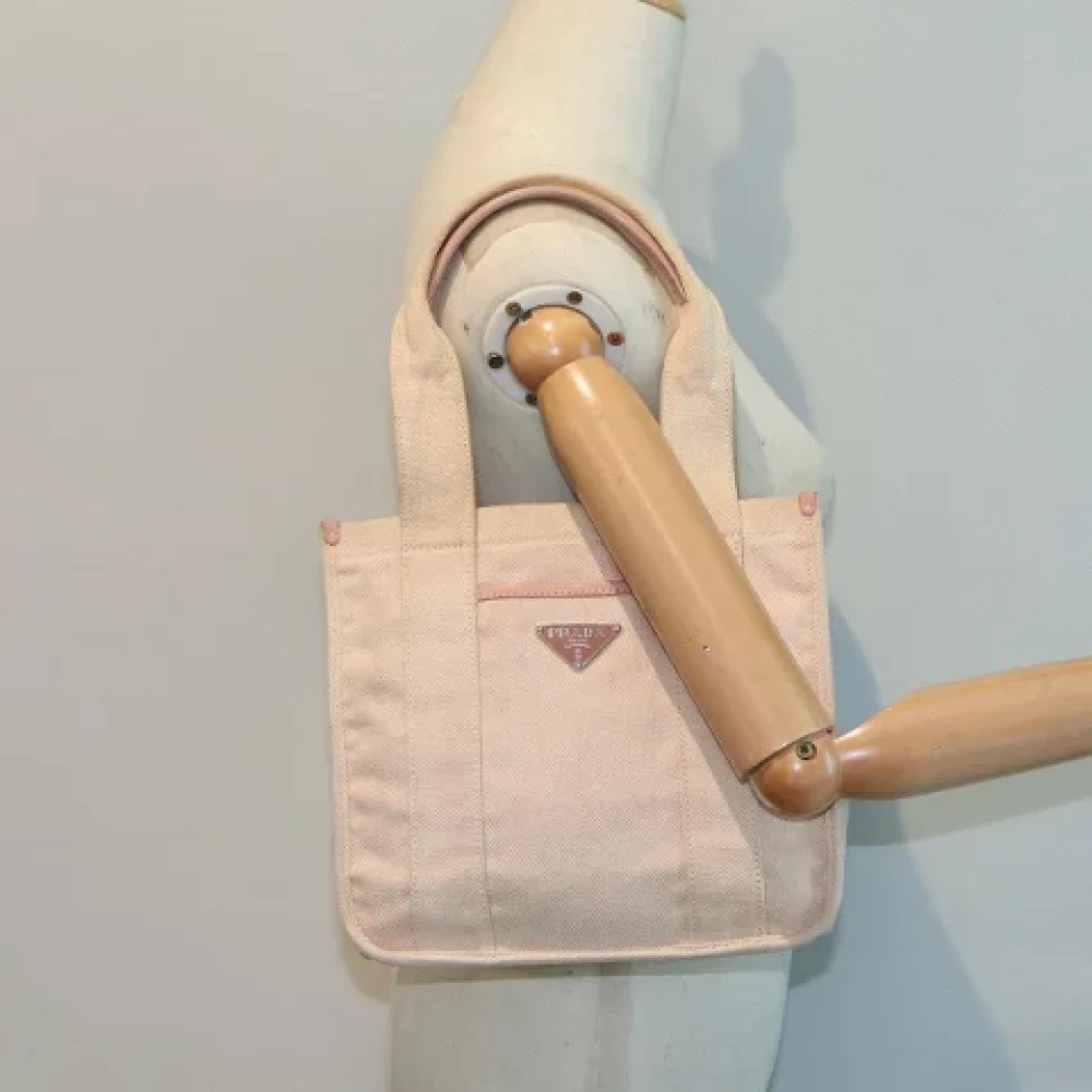 Prada Vintage Pre-owned Canvas prada-bags Pink Dames