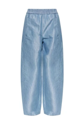 Jeans med resår i midjan och vida ben