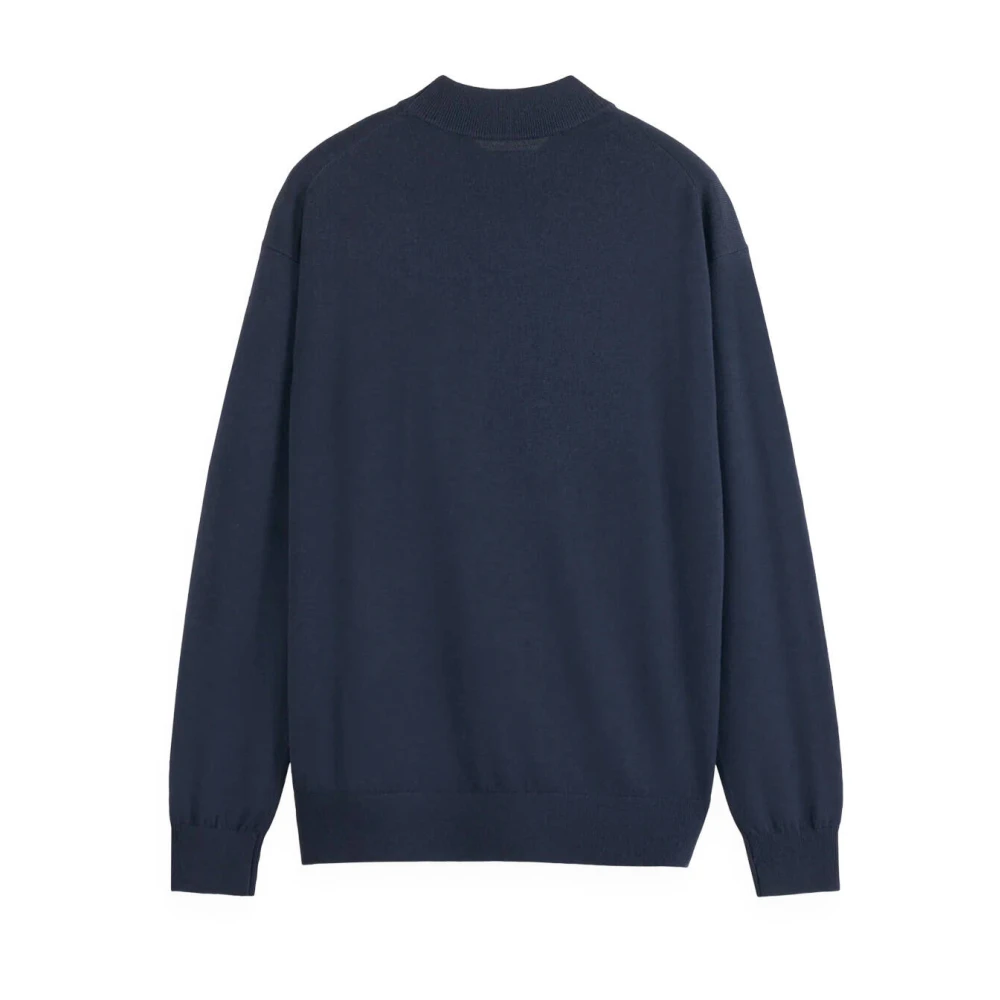 Scotch & Soda Kern Mock Neck Pullover Blue Heren