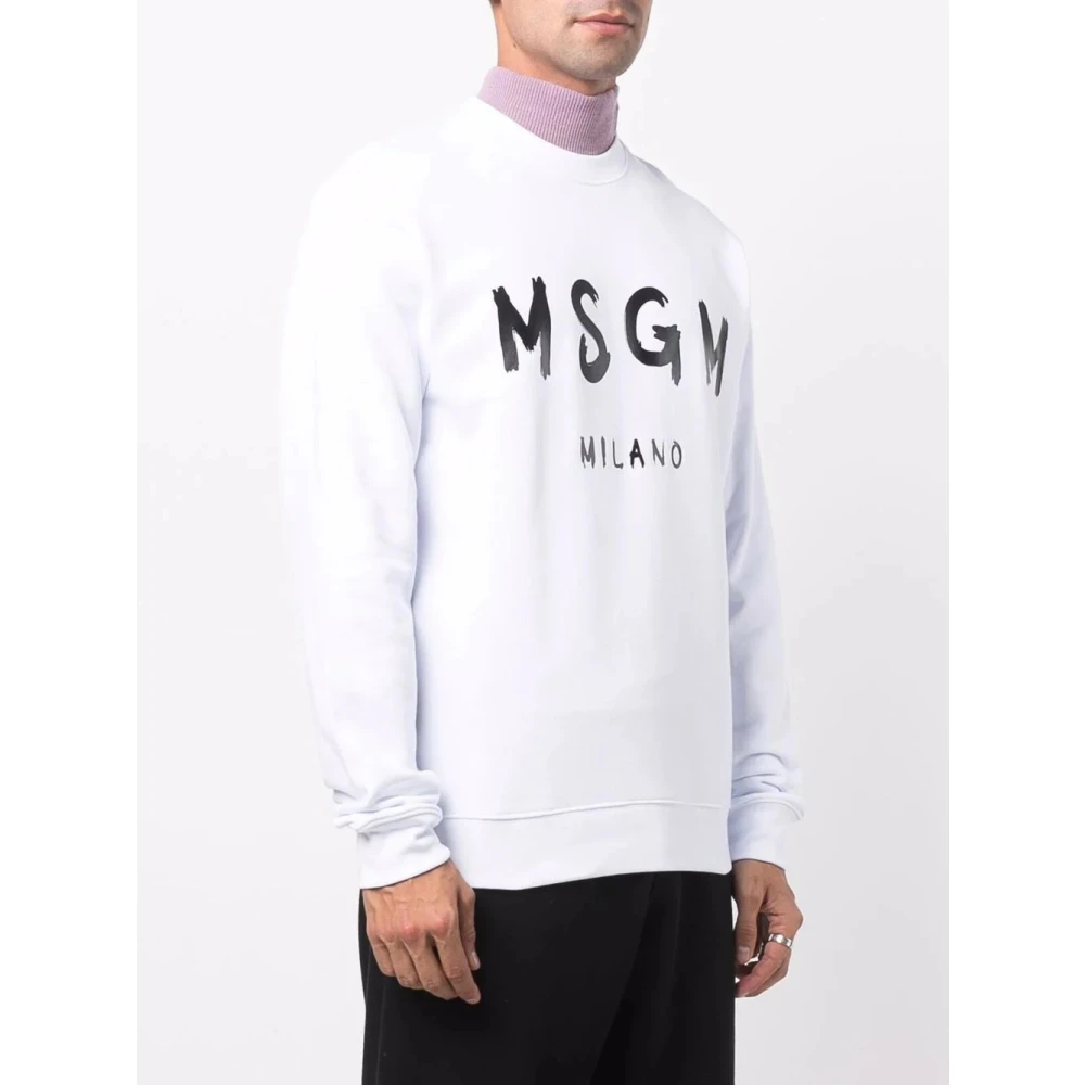 Msgm Sweatshirts White Heren