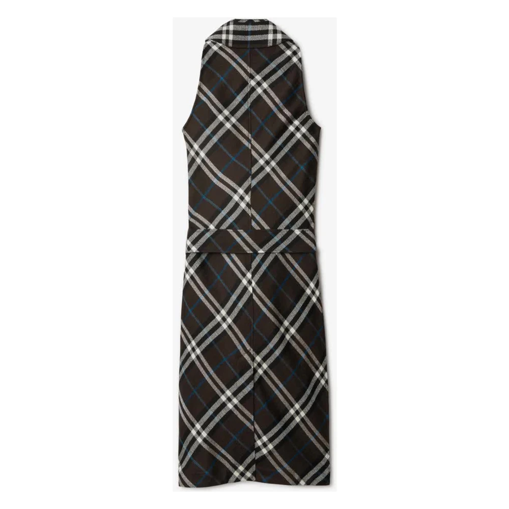 Burberry Geruite Snug Fit Overhemd Black Dames