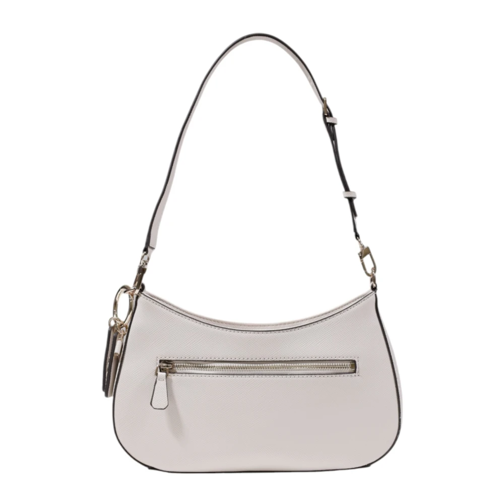 Guess Witte Leren Handtas Herfst Winter Stijl White Dames