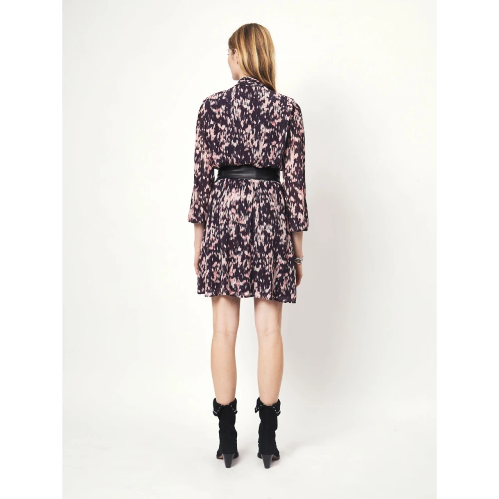 Dante 6 Bedrukte Jurk in Crinkle Optic Ecovero Viscose Chiffon () Pink Dames