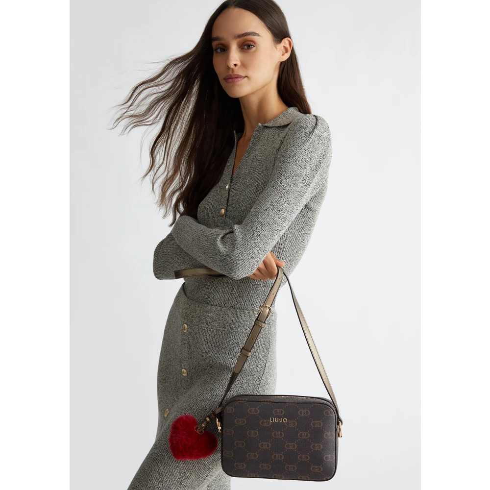 Liu Jo Logo charm schoudertas Brown Dames