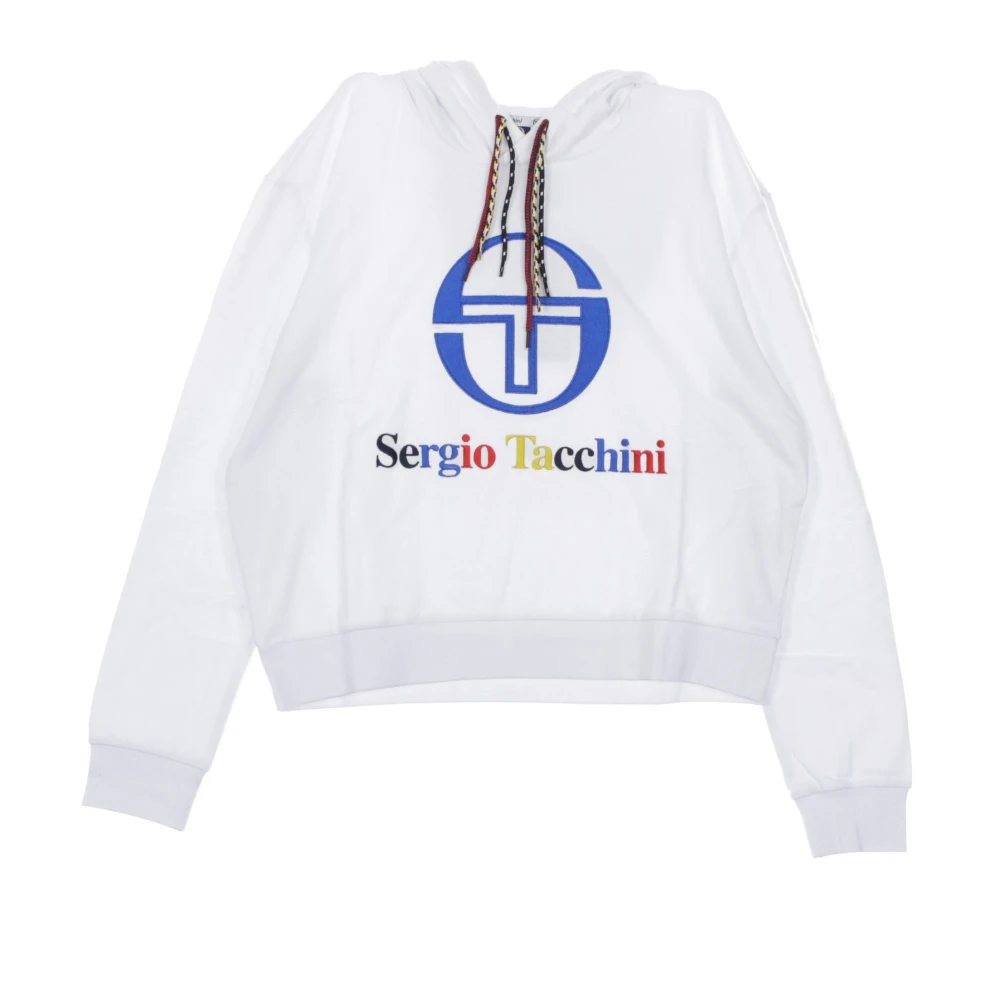 Sergio Tacchini Witte Cropped Hoodie voor Vrouwen White Dames