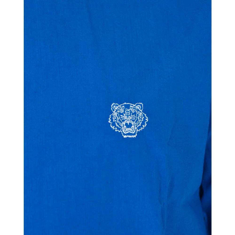 Kenzo Casual Katoenen Overhemd voor Mannen Blue Heren