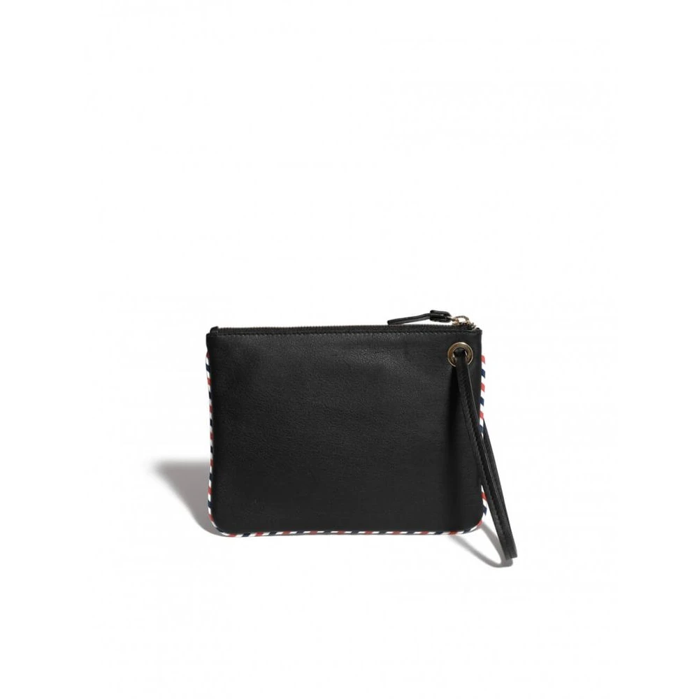 Ines De La Fressange Paris Marcia M clutch tas in zwart leer Black Dames