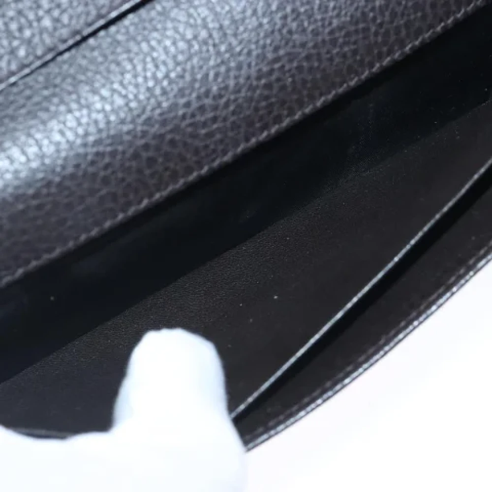 Gucci Vintage Pre-owned Leather wallets Black Dames