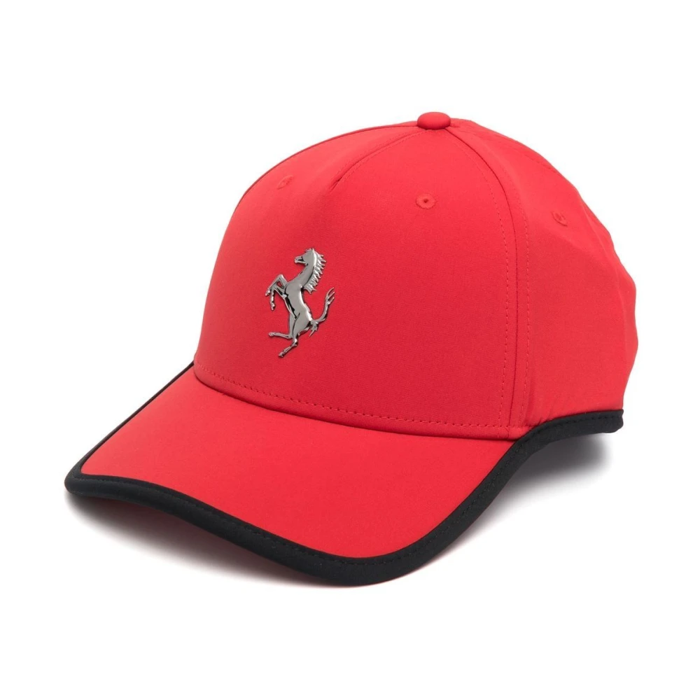 Ferrari Rode Logo-Plaque Baseball Cap Red Heren