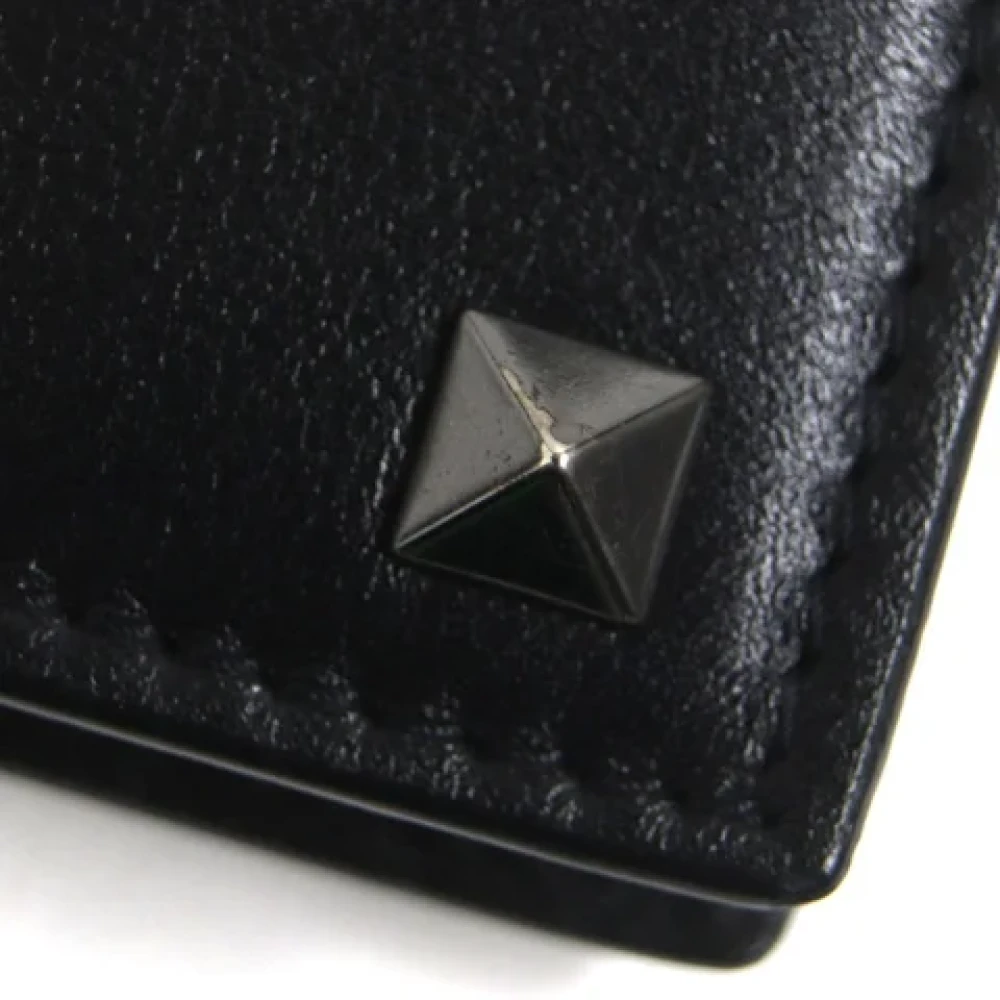 Valentino Vintage Pre-owned Leather wallets Black Dames