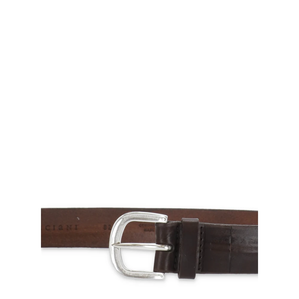 Orciani Bruin Gladleren Heren Riem Brown Heren