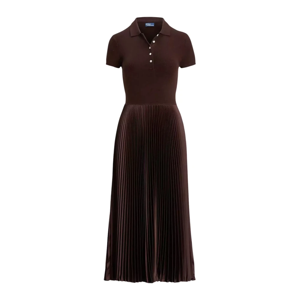 Ralph Lauren Geplooide Midi-jurk Brown Dames