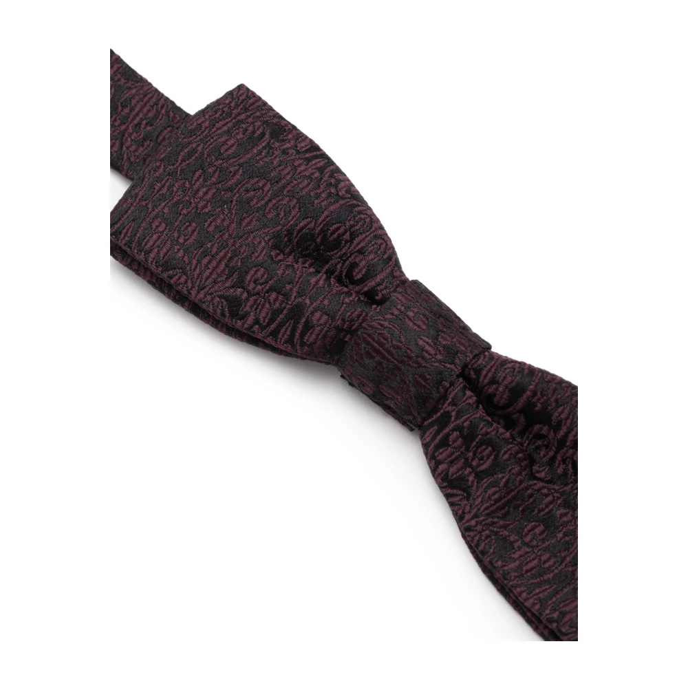 Dolce & Gabbana Zwarte zijden geborduurde vlinder top Brown Heren