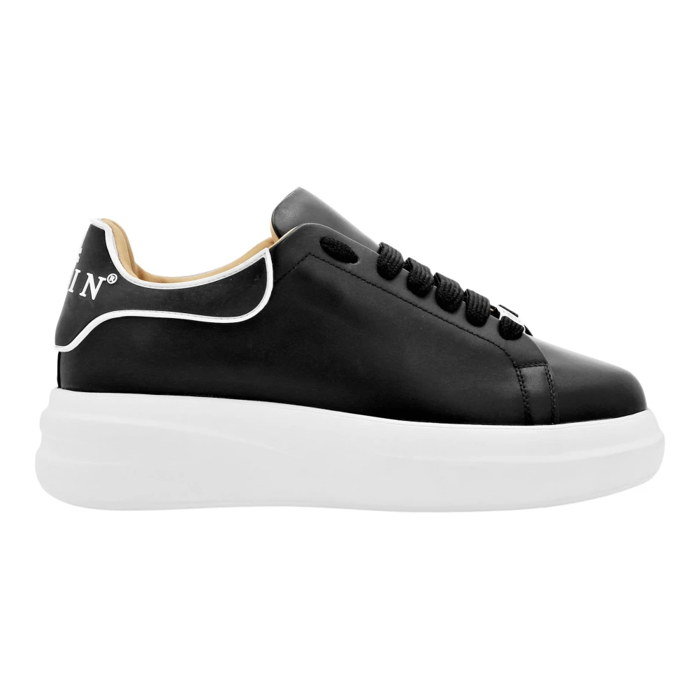 Philipp Plein Leather Low-Top Sneakers Megastar unisex Schoenen Zwart