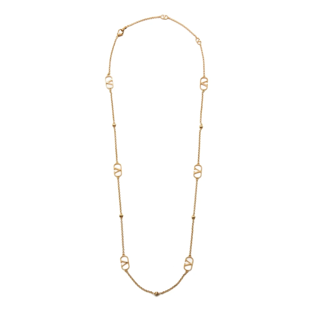 Valentino Garavani Women's Yellow Vlogo Signature Metal Necklace