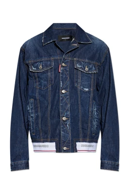 Jeansjacka med vintageeffekt