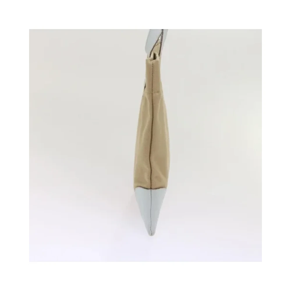 Prada Vintage Pre-owned Cotton prada-bags Beige Dames