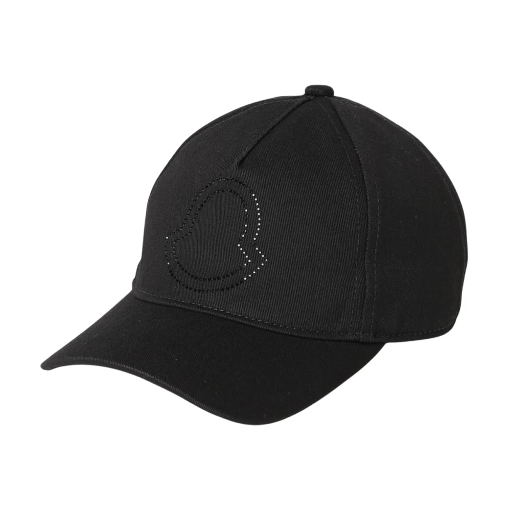 Moncler Unisex Kids Black Embroidered Logo Baseball Cap For Girls