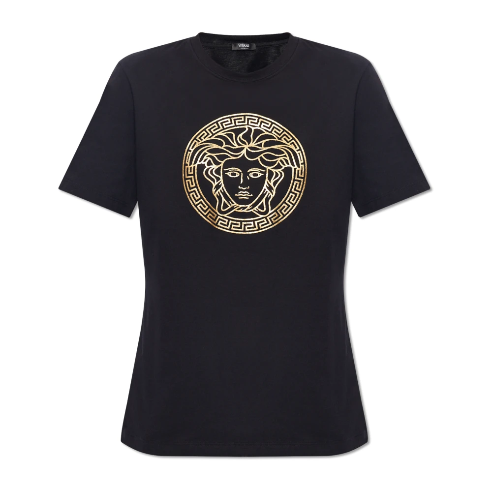Versace T-shirt met logo Black Dames