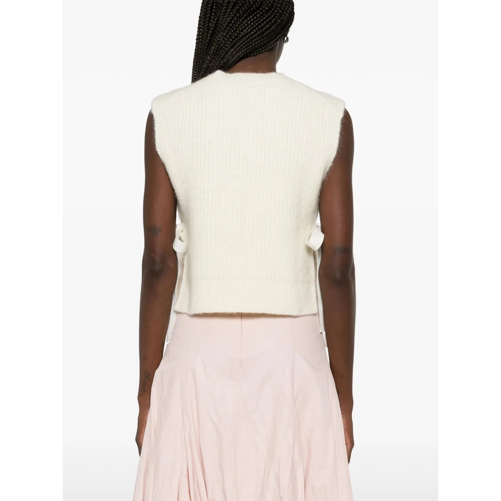 Cecilie Bahnsen Witte Zijdelingse Rok White Dames