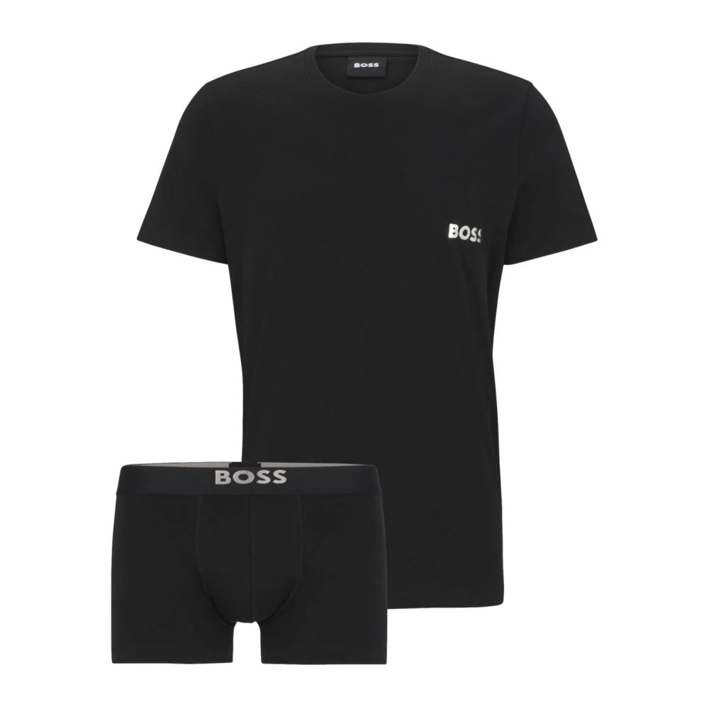 Hugo Boss Bomullsintimt Set med T-shirt och Boxer Black, Herr