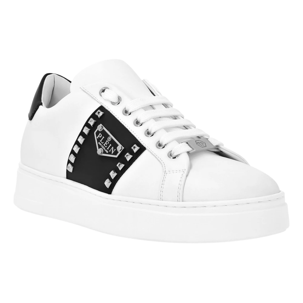 Philipp Plein Nappa Leather Lo-Top Sneakers Hexagon unisex Schoenen Wit