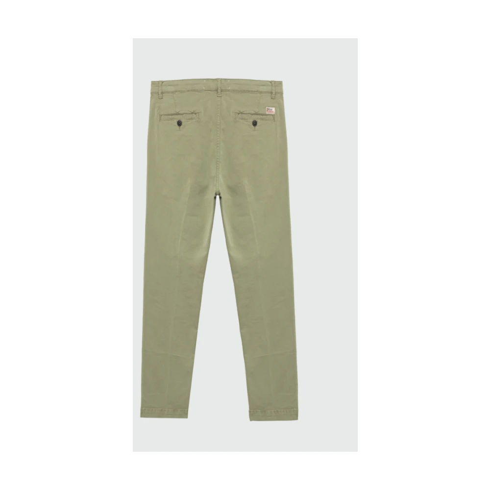 Roy Roger's Katoenen Gewassen Broek Green Heren