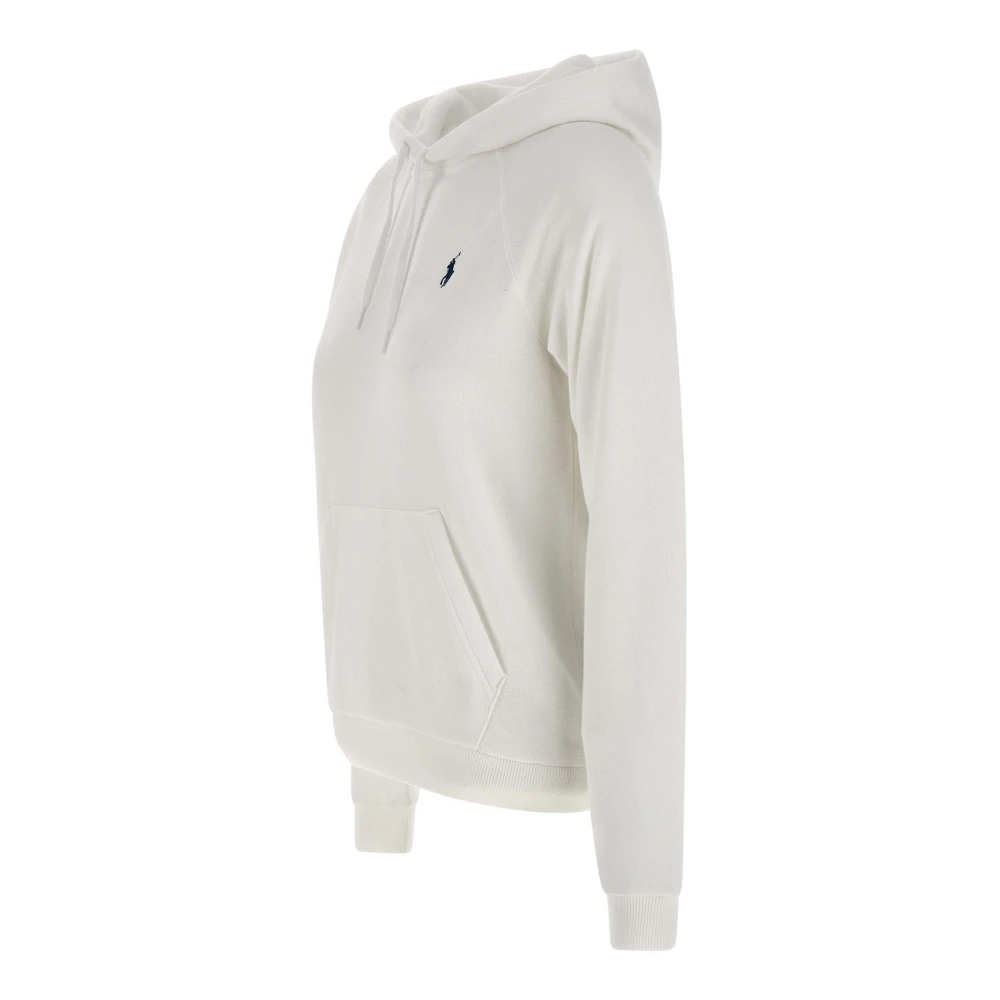 Polo Ralph Lauren Witte hoodie met logoborduursel White Dames