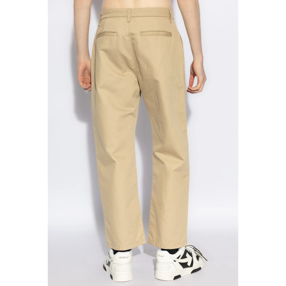 Palm Angels Wijde broek Beige Heren